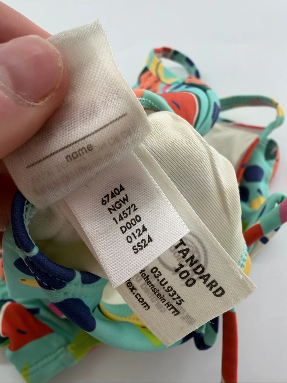 Hanna Andersson Printed Easy 2pc Set Swimsuit Swim Fruit Salad Teal Girls Kids